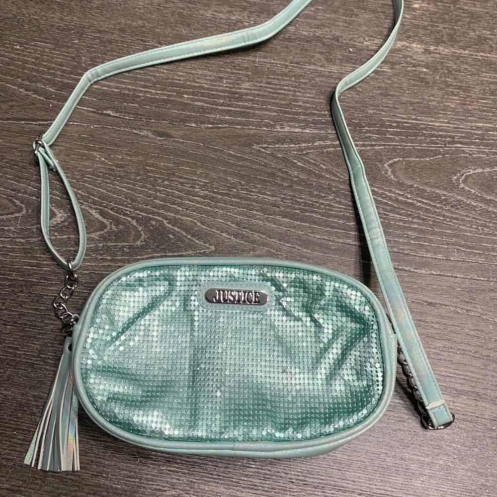 Justice Green Crossbody Bag